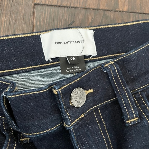 NWOT Current Elliott Dark Indigo Ankle Stiletto Jeans - Picture 4 of 7